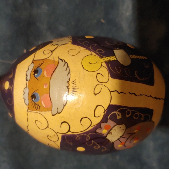 Father Christmas Russian Hand Painted Christmas Matryoshka Ornament - Picture 2 of 3